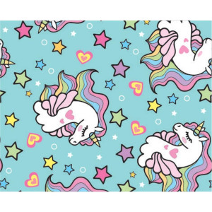 Papel Presente Bobina Couche 60cm.mod.604 Unicornios-118390-71508