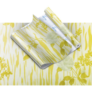 Plastico Adesivo 45cmx10m Floral Bege-120484-74413