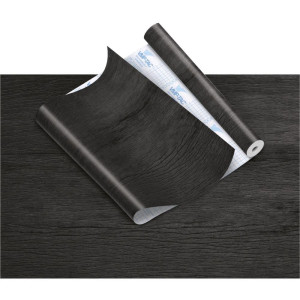 Plastico Adesivo 45cmx10m Madeira Preto-120483-85777