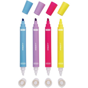 Caneta Marca Texto Apagavel 4 Cores