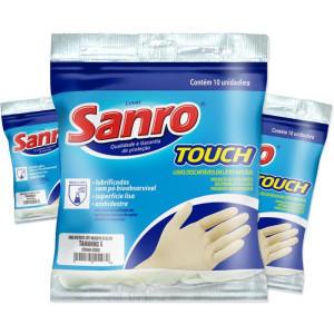 Luva Descartavel Sanro Touch Media-118441-77400