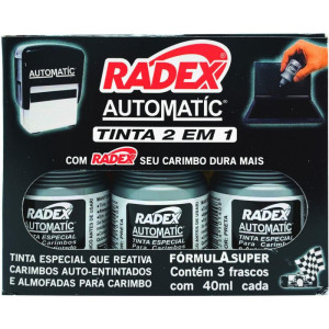 Tinta Para Carimbo 40ml Preta Automatico-118766-85601