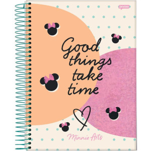 Caderno 01x1 Capa Dura Minnie Arts 80fls.-118025-14654
