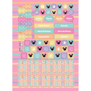 Caderno 01x1 Capa Dura Minnie Arts 80fls.-118025-15096