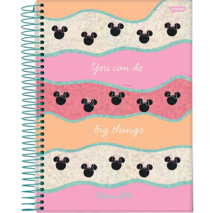 Caderno 01x1 Capa Dura Minnie Arts 80fls.-118025-32289