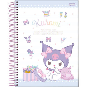 Caderno 10x1 Capa Dura Kuromi 160 Fls-118776-57267