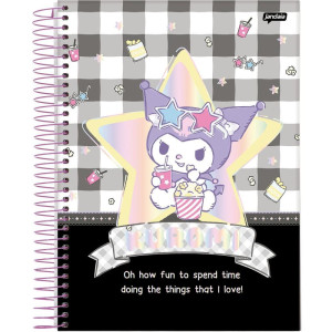Caderno Brochurao Capa Dura Kuromi 80 Fls-118777-26673