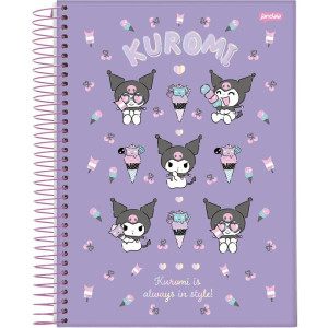 Caderno Brochurao Capa Dura Kuromi 80 Fls-118777-80796