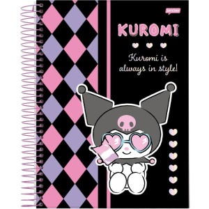 Caderno Brochurao Capa Dura Kuromi 80 Fls-118777-96789