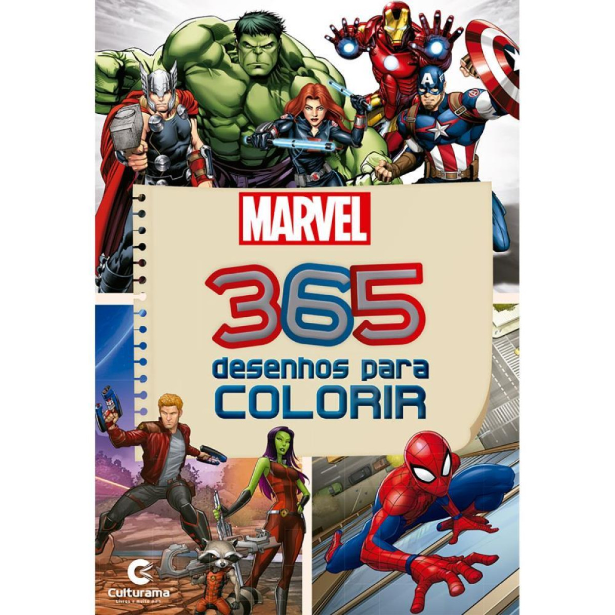 Livro Infantil Colorir 365 Desenhos Marvel 368p 20x14-120518-96741