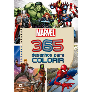 Livro Infantil Colorir 365 Desenhos Marvel 368p 20x14-120518-96741