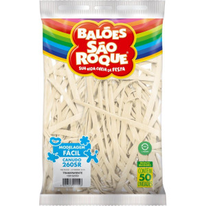 Balao Canudo 260sr Transparente