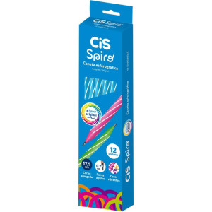 Caneta Esferografica Cis Spiro 0,7mm Azul Claro-117519-64924