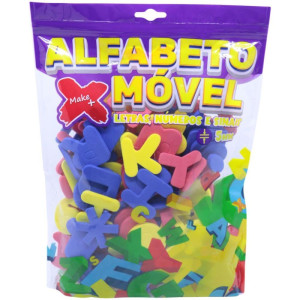 Material Didatico Eva Alfabeto Movel 4cmx5mm 150pç