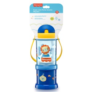 Copo Com Porta Snack Playfyl Azul Summer Sky-BB1012-91963