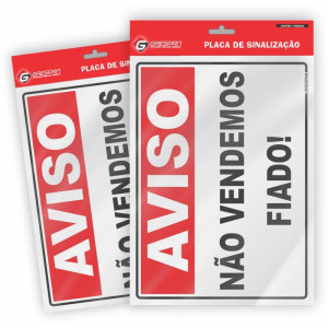 Placa De Sinalizacao Aviso Nao Vendemos Fiado 15x20-118571-17193