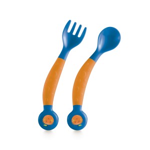 Garfo E Colher Flexiveis Funny Meal Laranjito-BB1140-38723