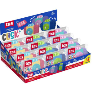 Borracha Colorida Tris Click C/apont+rolinho 3co