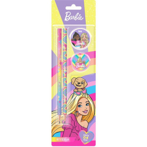 Kit Escolar Barbie 2lapis+1apont+1borrac