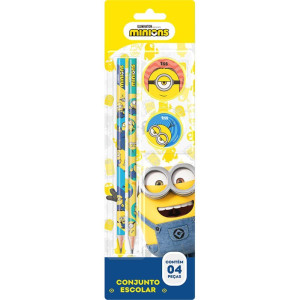 Kit Escolar Minions 2lap+1apont+1borracha-117288-43154