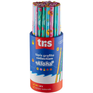 Lapis Preto Redondo Decorado Tris Collection Aloha 4mod.