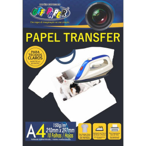 Papel Transfer Inkjet Tecidos Claros 150g A4