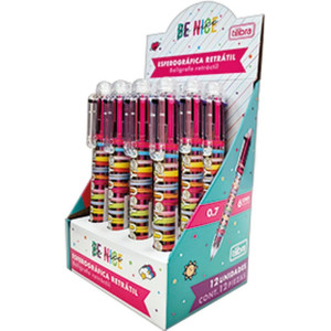 Caneta Esferografica Be Nice Troca Automatica 6cor.-120401-44612