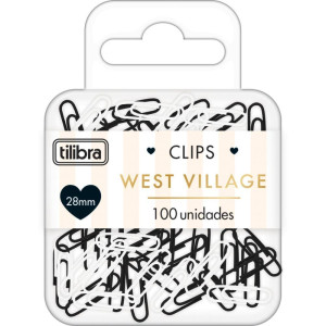 Clipe Colorido West Village Pt/br 28mm 100un.