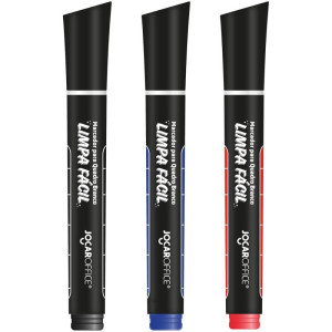 Pincel Quadro Branco Jocar Limpa Facil Az/vm/pt-114583-74016