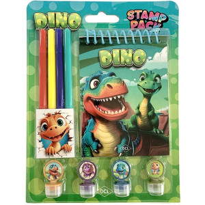 Livro Infantil Colorir Stamp Pack Dinossauros Carimbo-120527-46913