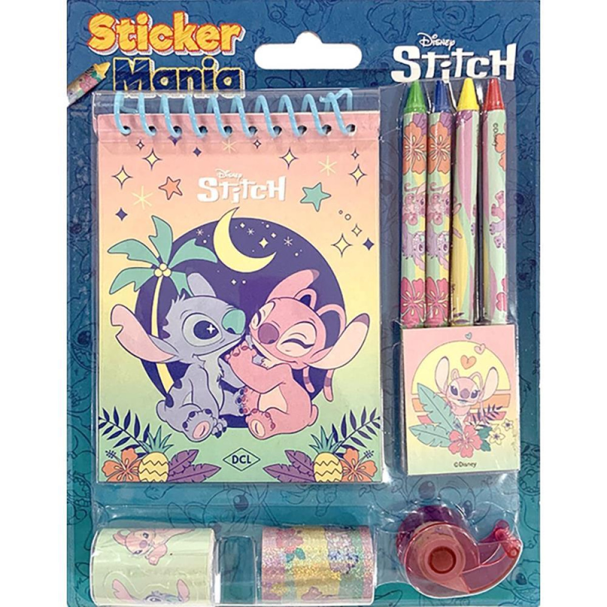 Livro Infantil Colorir Sticker Mania Stitch 9pcs-120520-70400