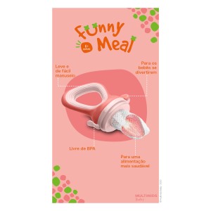 Alimentador Com Tela Funny Meal Rosa-BB040-22375