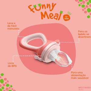 Alimentador Com Tela Funny Meal Rosa-BB040-65013