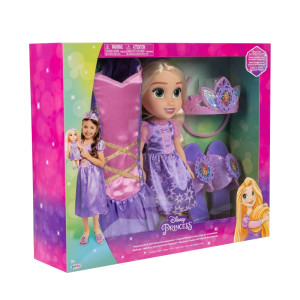 Boneca Princesas Disney Rapunzel Com Fantasia Sapatos E Acessórios-BR2332-619-53155