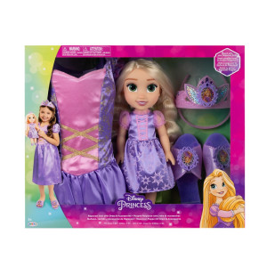 Boneca Princesas Disney Rapunzel Com Fantasia Sapatos E Acessórios-BR2332-833