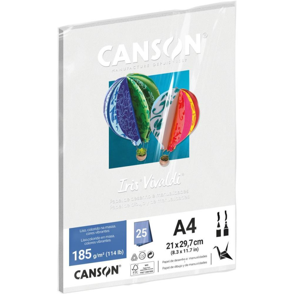 Papel A4 Color Iris Vivaldi Branco 185g-118348-72137