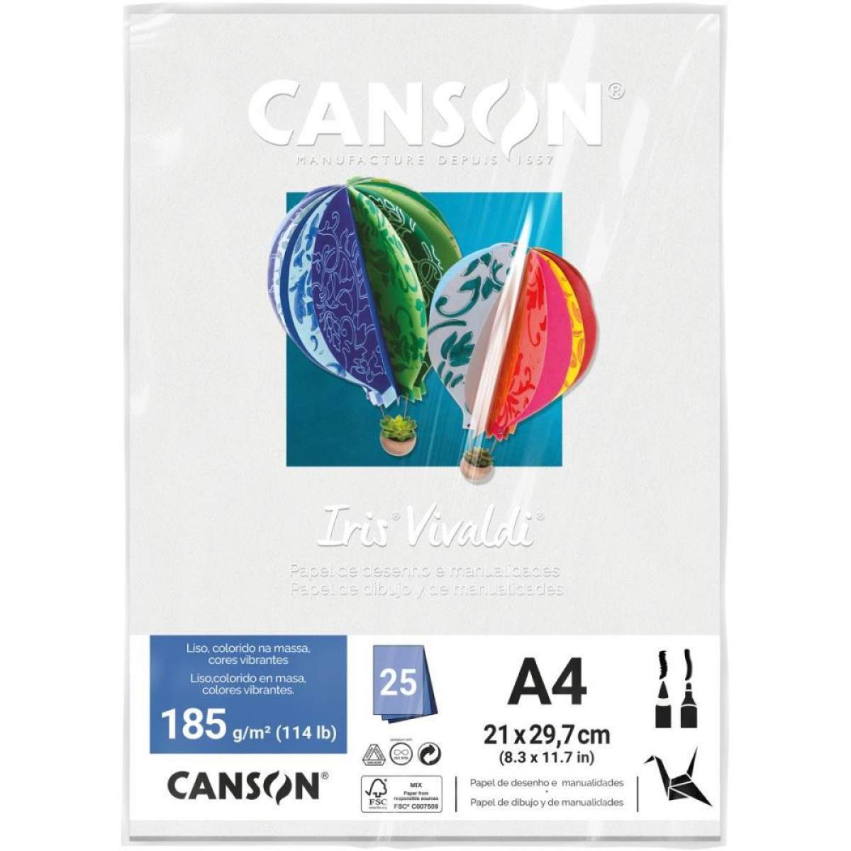 Papel A4 Color Iris Vivaldi Branco 185g-118348-96203