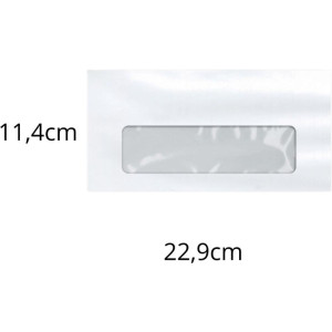 Envelope Oficio 114x229 75g. Branco Com Janela-118851-36355