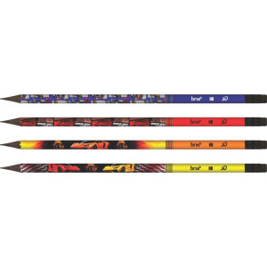 Lapis Preto Redondo Decorado Hb Xtreme C/borracha 4mod.-118185-11303