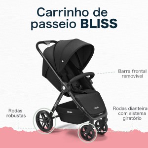 Bb368 - Carrinho Passeio Bliss Litet Preto Com Cinza-BB368-36834