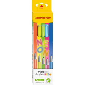 Caneta Com Ponta Porosa Microline 1,0-2,0mm 5cor.neon-117912-74625
