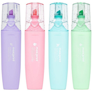 Caneta Marca Texto 4 Cores Glitter Com Cheirinho