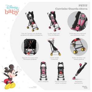 Bb374 - Carrinho Guarda Chuva 6m-15 Kg Mickey Petit - Bb374-BB374-98238