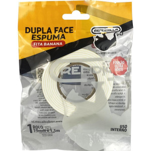 Fita Dupla Face Espuma 19mmx1,5m.