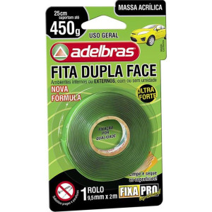 Fita Dupla Face Fixa Pro Massa Acrilic 9,5mmx2