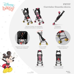 Bb375 - Carrinho Guarda Chuva 6m-15 Kg Minnie Petit - Bb375-BB375-39268