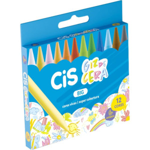 Giz De Cera Jumbo Cis 12 Cores-115194-15581