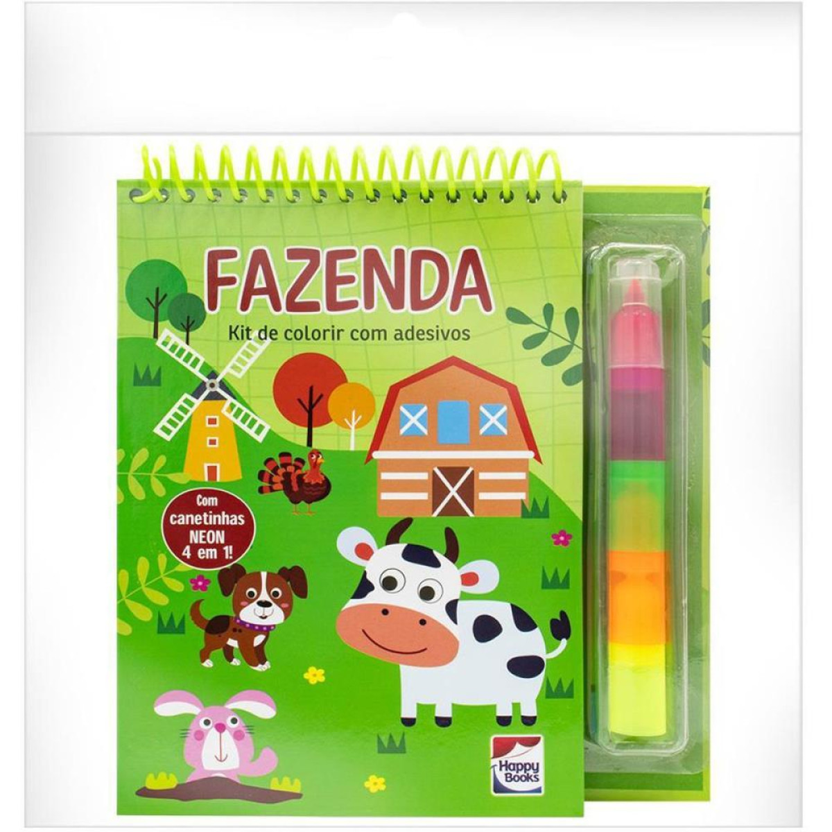 Livro Infantil Colorir Fazenda 4em1 19,5x22cm 16p-120077-49230