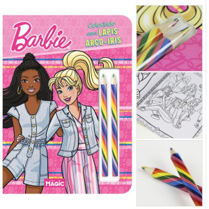 Livro Infantil Colorir Lapis Arco Iris Barbie-117198-48233