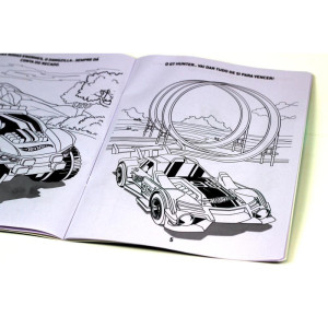 Livro Infantil Colorir Lapis Arco Iris Hot Wheels-117200-47564